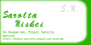 sarolta miskei business card